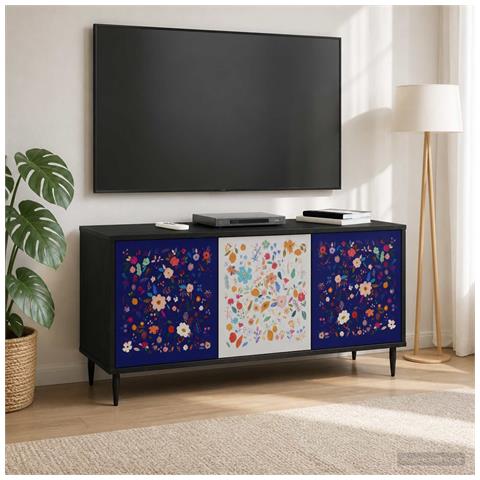 Mobile TV MAINZ 102 x 33 x 51 cm Rovere Nero - Foto 2