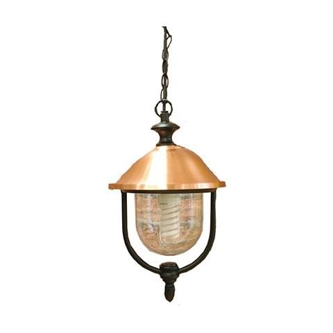 Lampada per esterno a catena in alluminio e rame 25x45 cm - Foto 3