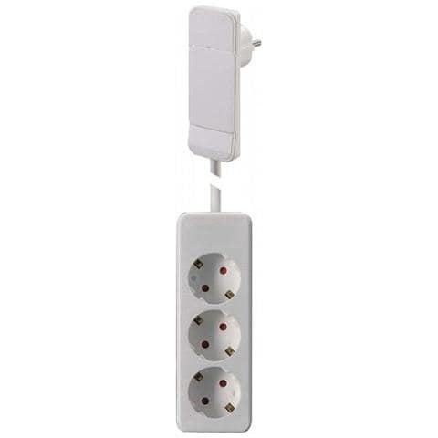 Bach Smart Plug Schuko 3fachwh | 1,6m Leitung u. 3-fach Tischsteckdose - Foto 1