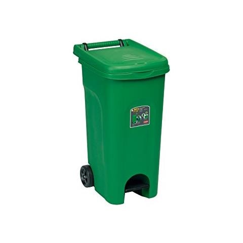 Pattumiera 80Lt C / Ped+Ruote Verde 25601 - Foto 1