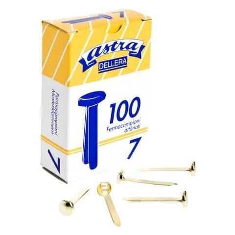 Scatola 100 Fermacampioni N. 7 31mm Ottonati - Foto 2