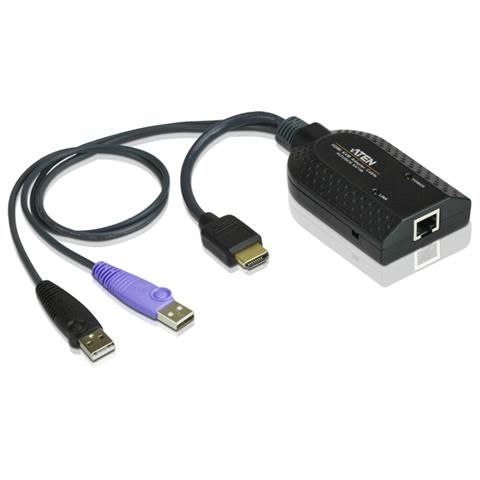 KA7168, USB, HDMI, Nero, Plastica, 1 x RJ-45, 2 x USB A, 1 x HDMI, 56 x 91 x 21,2 mm - Foto 1