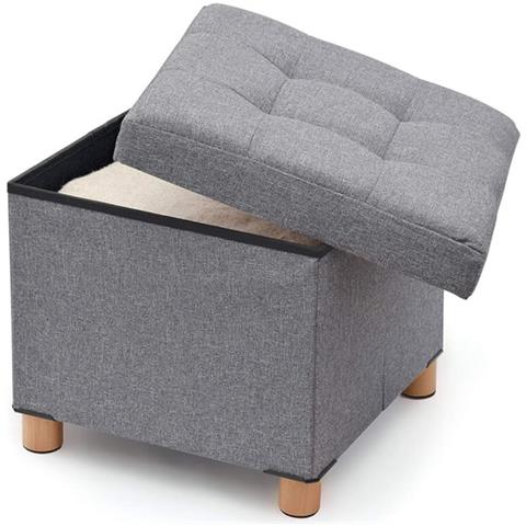 Pouf Grigio Con Contenitore - Domopak Living - Foto 1