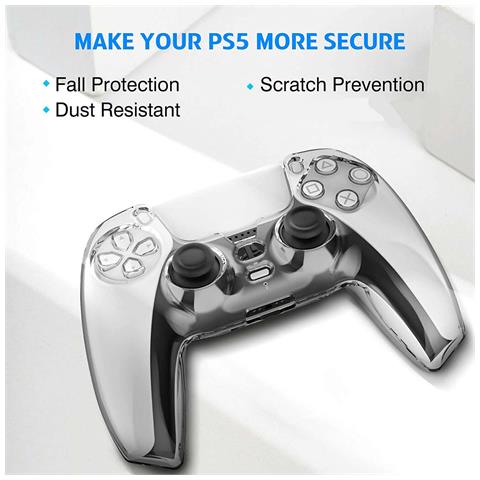 Custodia Di Protezione Compatibile Per Controller Ps5 Trasparente Antigraffi - Foto 2