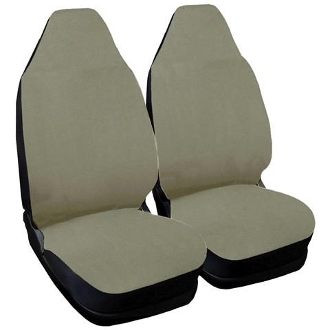 Coprisedili Auto Compatibili Per Smart. 2s (w451 Seconda Serie), Made In Italy, Coppia Coprisedili Anteriori Con Copripoggiatesta, Tessuto Poliestere, Senza Logo, Colore - Grigio Scuro - Foto 1
