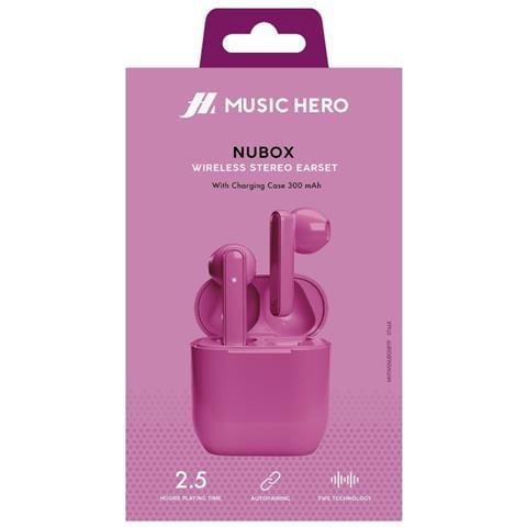 Nubox Auricolare True Wireless Stereo (TWS) In-ear Musica e Chiamate USB tipo-C Bluetooth Rosa - Foto 2