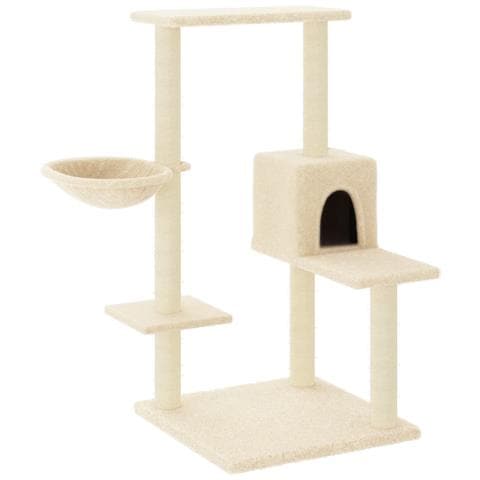 Albero Per Gatti Con Tiragraffi In Sisal Crema 95 Cm - Foto 1