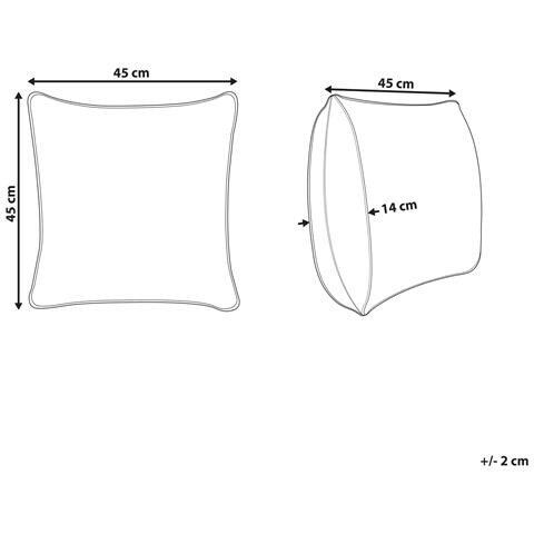 Cuscino Decorativo Bacopa Cotone 45 X 45 Cm Tinta Unita Verde - Foto 6
