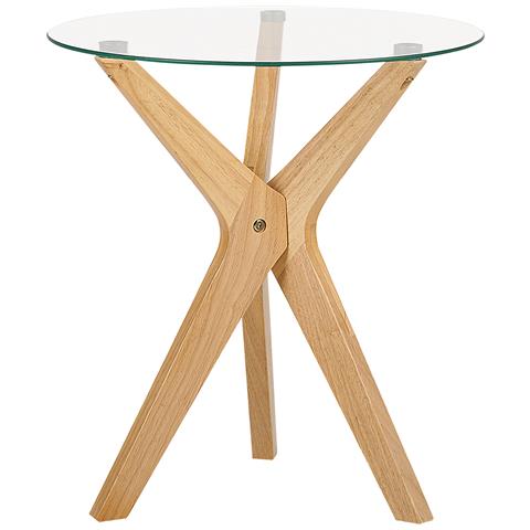 Set Di 2 Tavolini Da Caffè Valley Vetro Temperato Marrone Chiaro - Foto 2