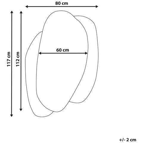 Specchio Da Parete Bianco 80 X 117 Cm Pannes - Foto 5