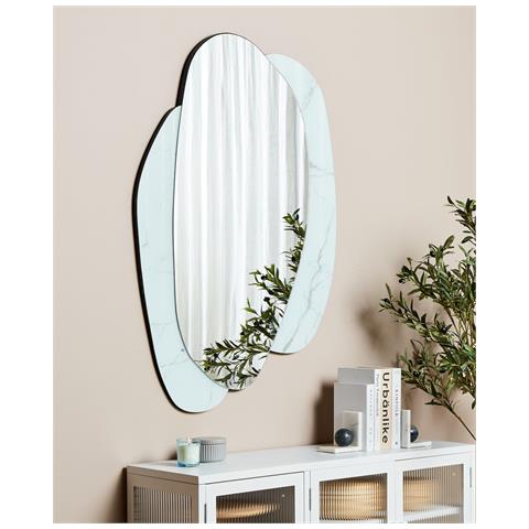 Specchio Da Parete Bianco 80 X 117 Cm Pannes - Foto 1