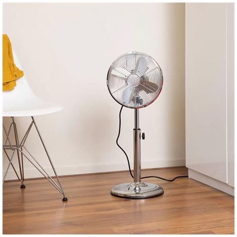 Ventilatore A Piantana 40w Completamente In Metallo Con 4 Pale E Altezza Regolabile - Foto 2