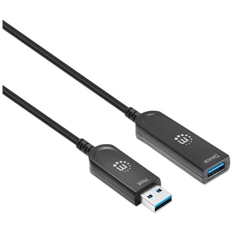 Cavo Ottico Attivo Usb 3.2 Gen 2 Superspeed+ Active Optical Cable Usb A M /f 10m - Foto 3