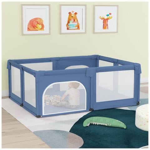 Box Per Bambini Con 2 Porte Blu Chiaro In Tessuto Oxford - Foto 1