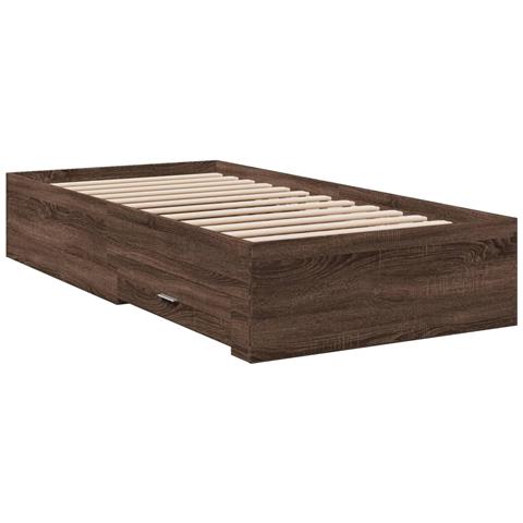 Giroletto Cassetti Rovere Marrone 75x190 Cm Legno Multistrato - Foto 3