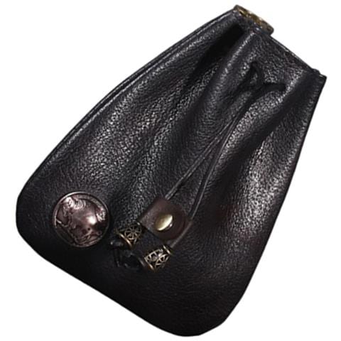 Astuccio Con Coulisse In Vera Pelle - Contenitore Multiuso Per I Tuoi Oggetti Essenziali - Foto 2