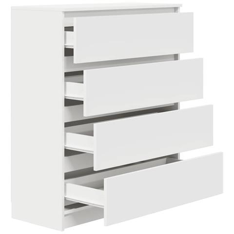 Credenza Bianca 80x35x99 cm in Legno Multistrato - Foto 2