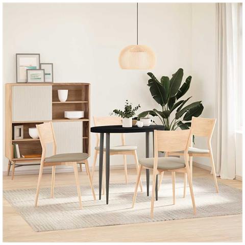 Piano Tavolo Marrone Scuro 80x40x4 Cm In Rovere Massello Ovale - Foto 3