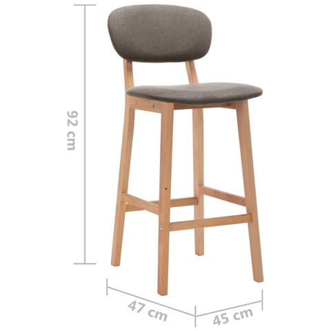 Lusso Casadino - Sgabelli Da Bar 2 Pz Grigio Talpa In Tessuto - Foto 8