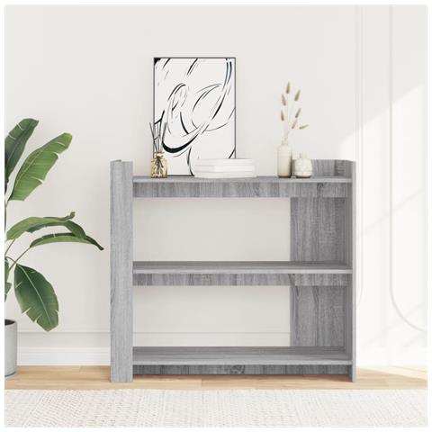 Tavolo Consolle Grigio Sonoma 100x35x90 Cm In Legno Multistrato - Foto 2