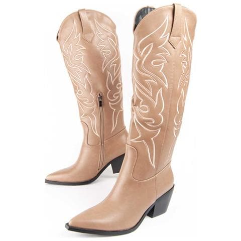 Stivale Con Tacco Botarey Beige. - Foto 1