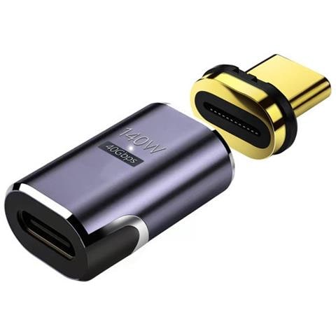 Adattatore Magnetico Da Usb-c Femmina A Usb-c Maschio Da 140 W (confezione Da 1) - Foto 1