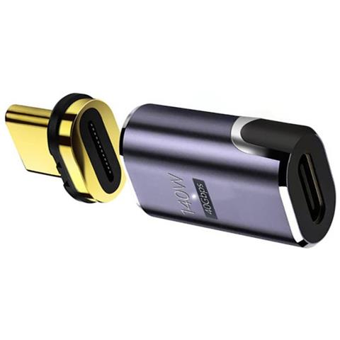 Adattatore Magnetico Da Usb-c Femmina A Usb-c Maschio Da 140 W (confezione Da 1) - Foto 2