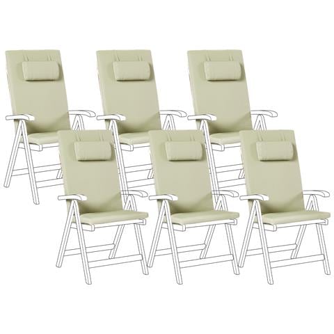 Set Di 6 Cuscini Schienale /seduta Java /amantea Premium 50 X 70 Cm Verde - Foto 2