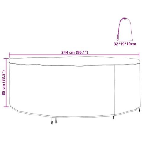 Copertura per mobili da esterno 244 x 244 x 85 cm - Foto 9