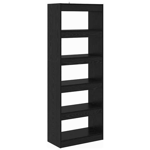 Armadio per Libri Rovere nero 60 x 30 x 166 cm - Foto 1