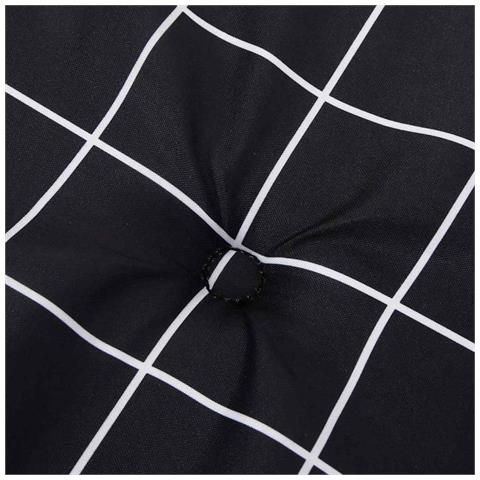 Cuscino per Panchina da Giardino Plaid Nero 180 x 50 x 4 cm - Foto 5