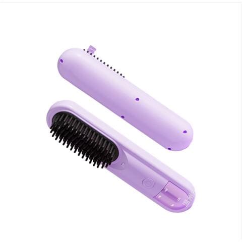 Spazzola Lisciante Ionica Senza Fili - Liscia E Arriccia, Antiscottatura, Ricaricabile Purple - Foto 3