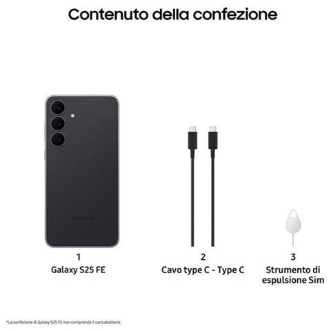 Galaxy S25 FE 5G Enterprise Ed 256GB 8GB Ram AI Display 6.7" Dynamic AMOLED 2X Main Camera 50MP DualSim: nanoSim+eSim USB tipo-C Androd 16 Exynos 2400 4900mAh JetBlack - Foto 4