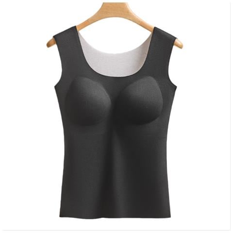 Canotta Termica Da Donna In Seta E Cashmere - Strato Base Caldo E Delicato Sulla Pelle Black Xxl - Foto 1
