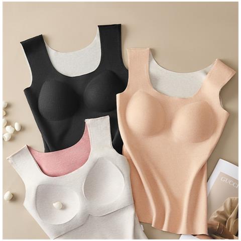 Canotta Termica Da Donna In Seta E Cashmere - Strato Base Caldo E Delicato Sulla Pelle Black Xxl - Foto 3