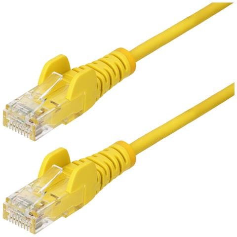 Cavo Ethernet CAT6 Giallo da 2m; Patch UTP con Plug RJ45 Antigroviglio e Rilievi di Trazione, Cavo Lan Slim in Rame Puro 28AWG, Sottoposto a test Fluke - Foto 1