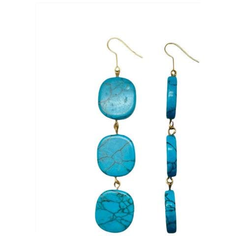 Orecchini A Tripla Goccia In Turchese - Foto 2
