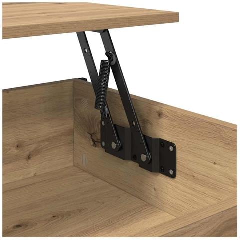 Tavolino da salotto Rovere artigianale 100 x 55 x 48.5 cm - Foto 9