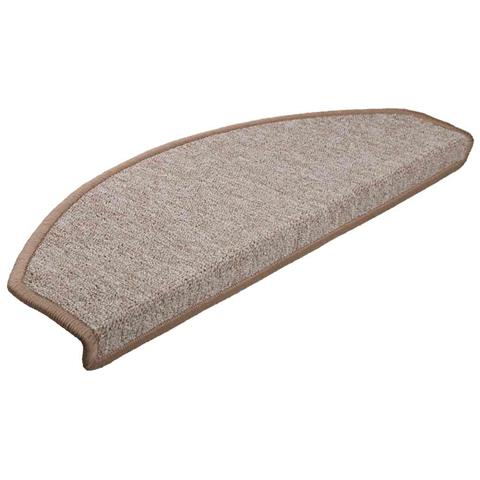 Tappetini per scale 20 pz 65x24x4 cm Marrone chiaro Semicircolari Grandi - Foto 2