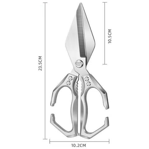 Forbici Da Cucina Multifunzionali Per Impieghi Gravosi - Cesoie Per Alimenti Per Il Taglio Delle Ossa Silver - Foto 2