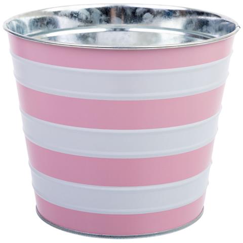 Secchiello In Metallo Rigato D17,5x14,3h Cm B13 - Foto 1