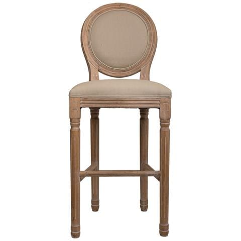 Sgabello In Legno Imbottito Marrone 48x42x76/121h - Foto 2