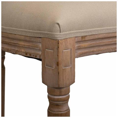 Sgabello In Legno Imbottito Marrone 48x42x76/121h - Foto 8