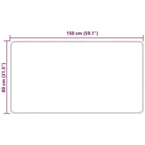 Runner Tappeto MARSA Verde Foresta 150 x 80 cm Poliestere e PVC - Foto 7