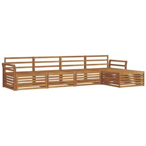 Set di divani da esterno 5 pcs Naturale - Foto 1