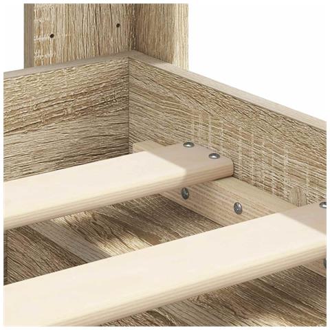 Struttura del letto con stoccaggio e testata Rovere Sonoma - Foto 9