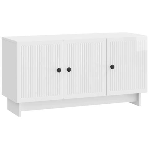 Mobile TV Bianco Lucido 99 x 34,5 x 50 cm Legno ingegnerizzato - Foto 1
