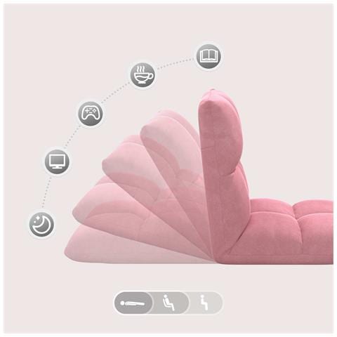 Sedia a pavimento regolabile Rosa Velluto - Foto 9