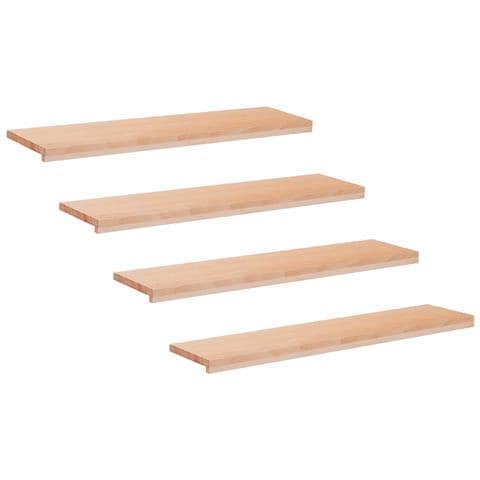 Tappeti per scale 4 pz 110 x 30 x 2 cm Naturale - Foto 1