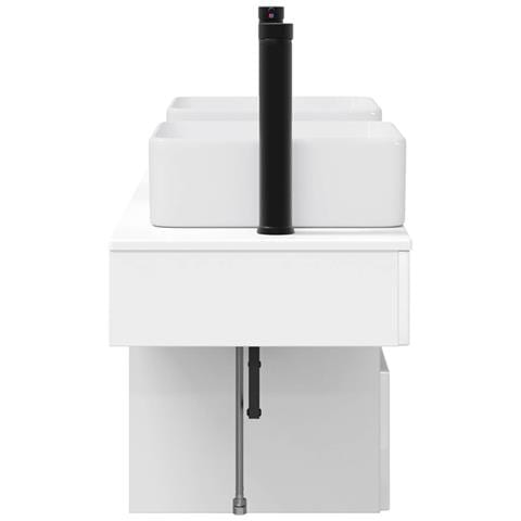 Set di mobili per il bagno 3 pz Bianco Legno ingegnerizzato - Foto 10